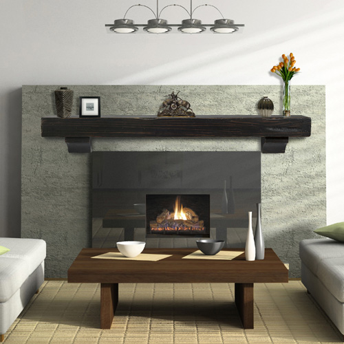 Pearl Shenandoah Cherry Rustic Fireplace Mantel Shelf