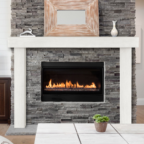 Pearl Mantels Non Combustible Zachary Surround Salt Finish