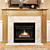 Wood mantel surround